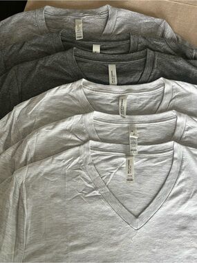 Bella Canvas Blank Grey V Neck Unisex HTV/Sub shirts